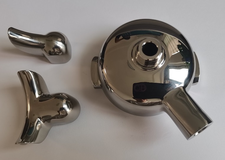 订做加工不锈钢半自动咖啡机配件——意式咖啡机手柄与过滤器手柄非标精密铸造件开模定制